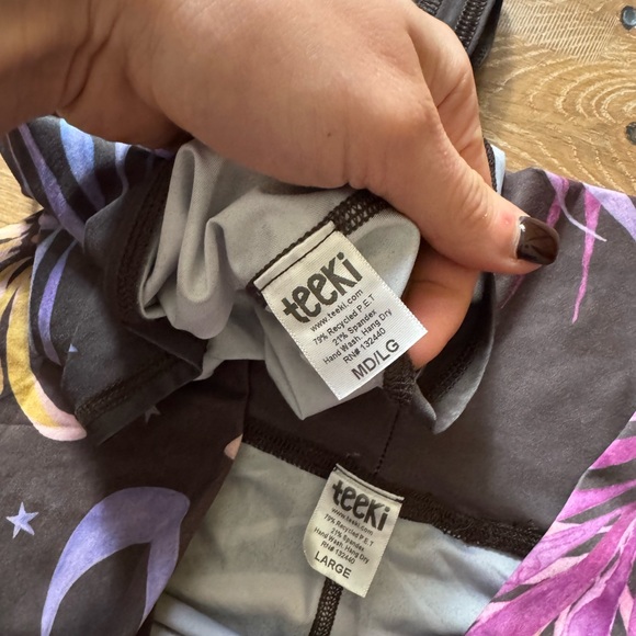 Teeki Black and Purple Celestial Bra and Shorts Set - Picture 3 of 3